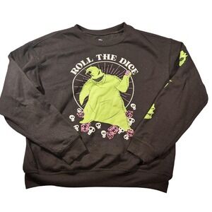 Disney Nightmare Before Christmas Oogie Boogie Mens Medium Sweatshirt Black Dice